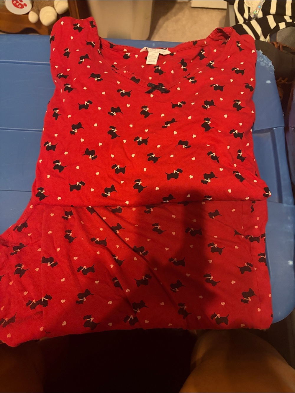 Womenโs charter club Red Dog Print Pajama Set. 3x